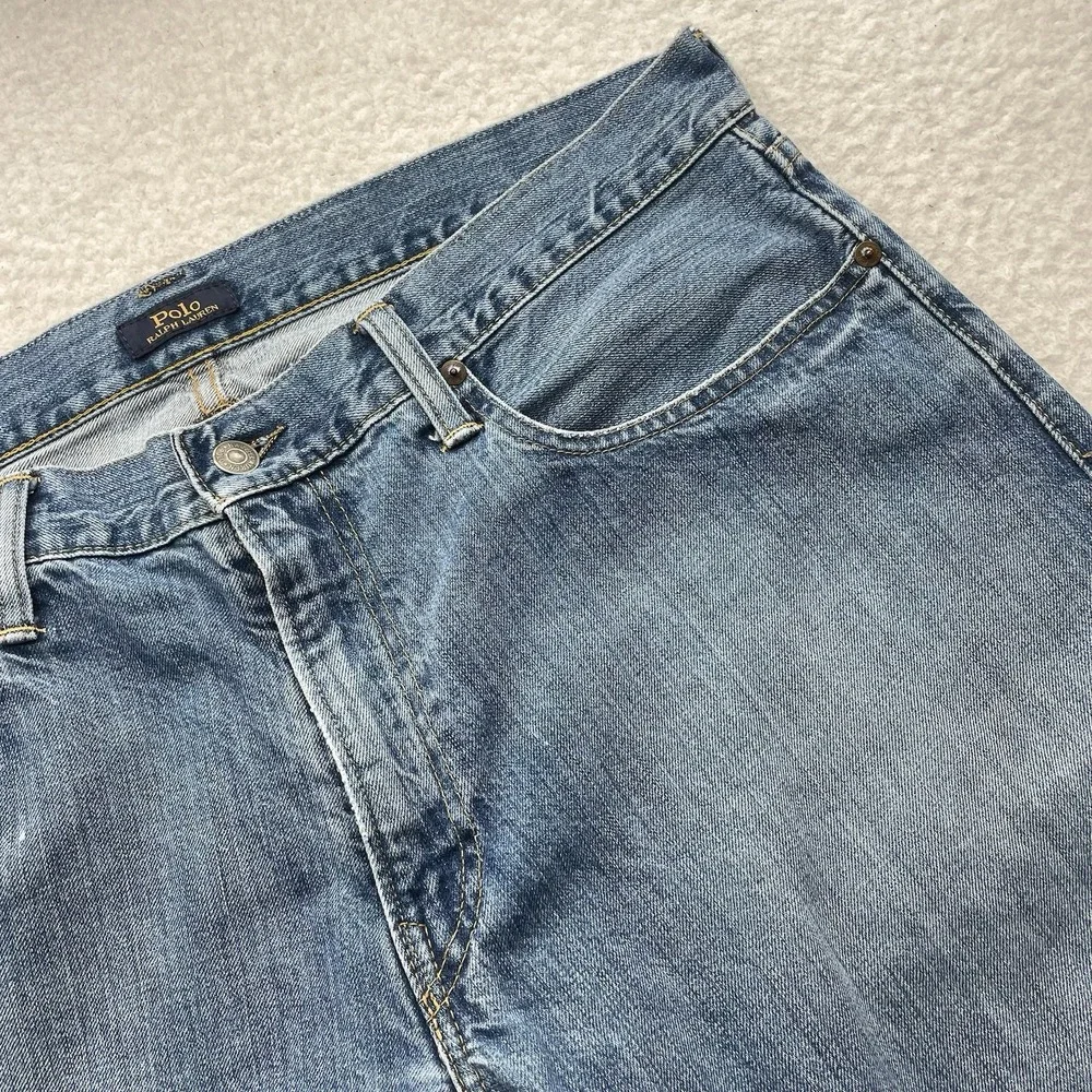 Polo Ralph Lauren Jeans Mens 38x30 (Tag 36x32) Hampton Relaxed Straight Stone